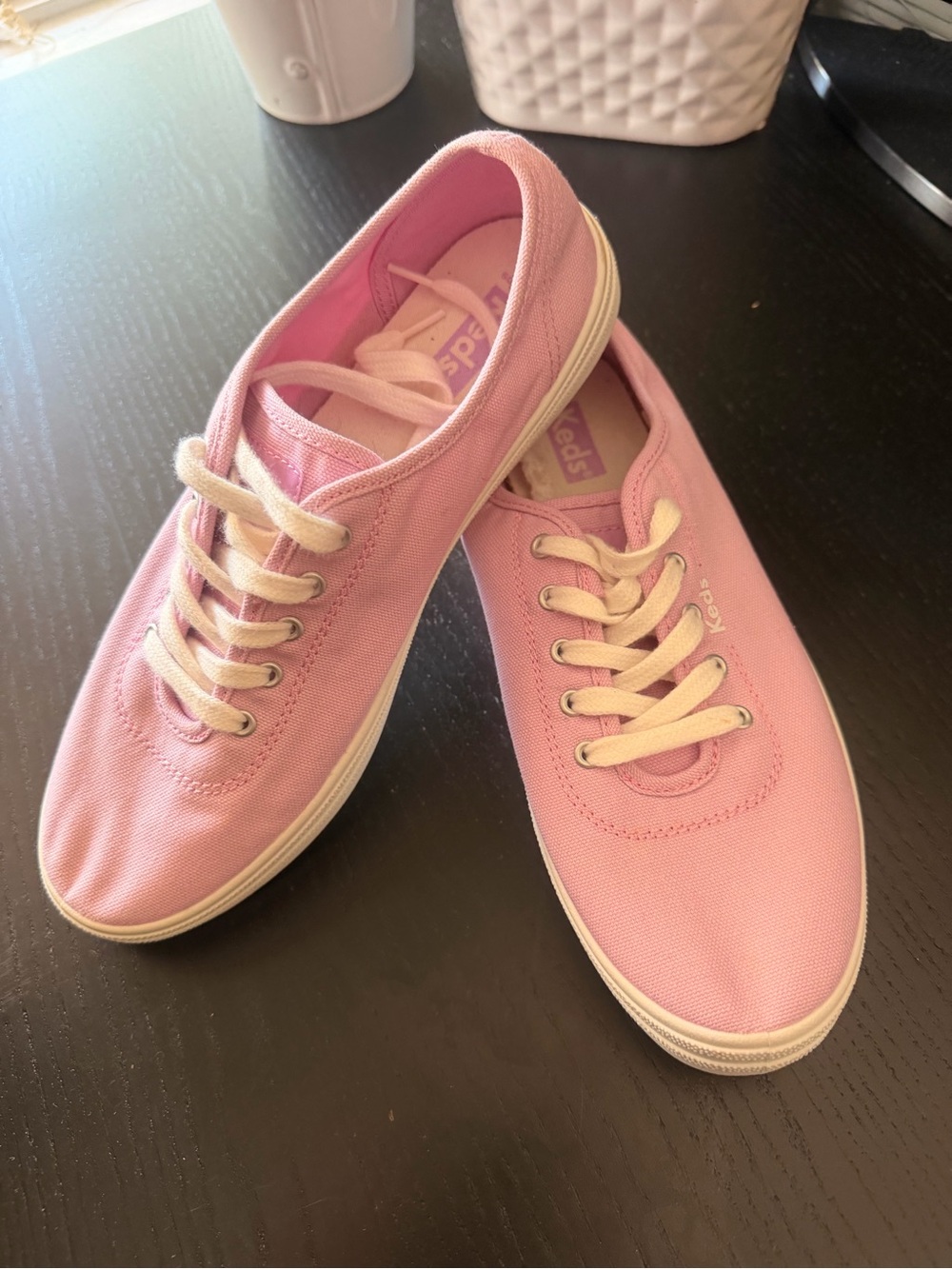 Keds Women’s Pink /purple Canvas Lace-Up Sneakers